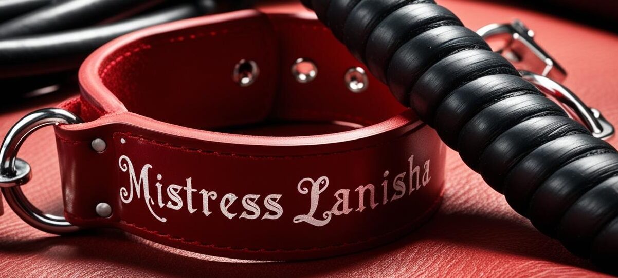 BDSM Sessions erleben- Halsband mit Peitsche bei Herrin LaNisha